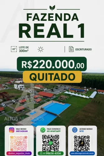 Fazenda Real 1 - Oportunidade para Comprar seu Lote