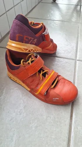 tênis lpo / crossfit reebok cf 74 lifter - laranja/preto - tam 40 (us 9)