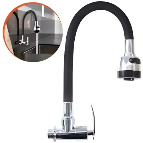 Torneira Flexível Cromada Para Cozinha De Parede Fc-06