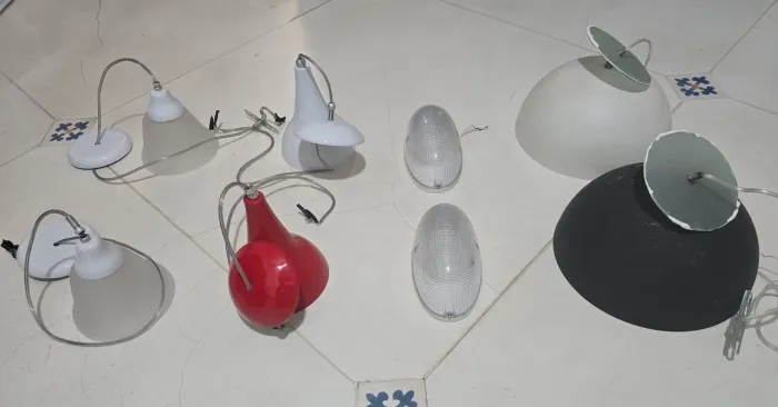 Conjunto de 4 pares de luminárias distintas