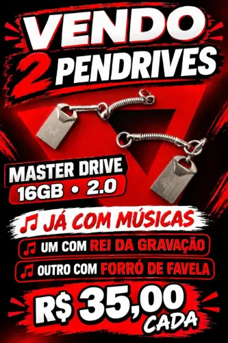 Pendrive de 16gb já com músicas 