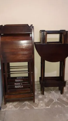 Conjunto de mesa bistrô, 1 mesa duas cadeiras. 
