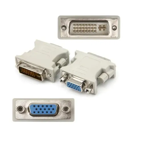Adaptador Dvi-I (Dual Link) Macho Para VGA Fêmea
