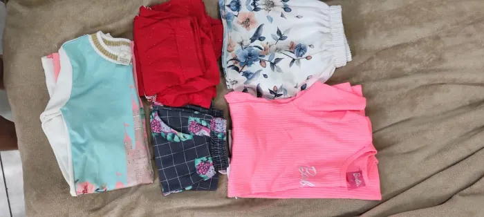 Lote roupa menina veste tamanho 7 a 10 anos