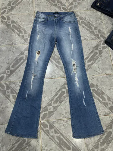 Calça flare jeans vintage