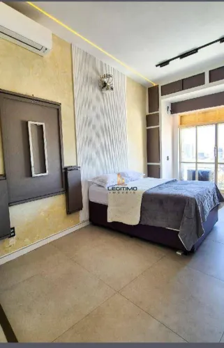 Studio mobiliado de 31 m² em Santa Ifigênia com ar-condicionado, cama, planejados e máquin