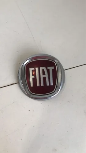 Emblema Fiat Original Tampa Porta-Malas/Grade - Cromado Vermelho