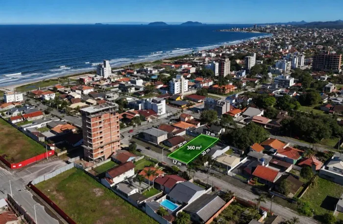 TERRENO Á 250 METROS DO MAR NO BALNEÁRIO RAINHA DO MAR EM ITAPOÁ-SC
