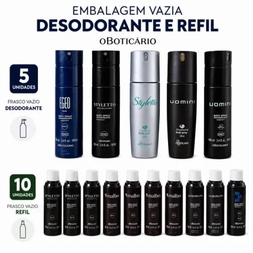 Embalagem Vazia Refil ou Desodorante - O Boticário