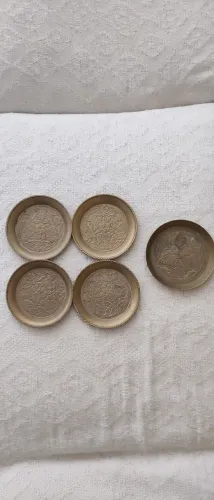 Porta copos latão dourado vintage jogo com 5 unidades
