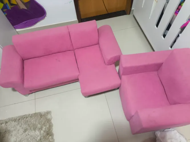 Kit sofá infantil Rosa