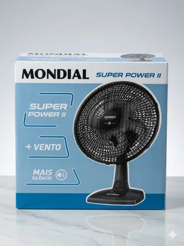 MONDIAL Ventilador de Mesa 127V, 30cm, 6 pás, Super Power II