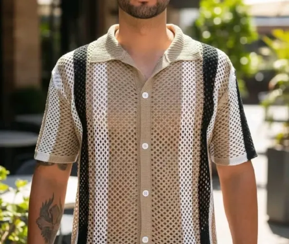 Camisa Tricô estilo praia G nova pra hoje