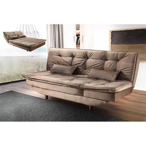 Sofa Cama Gold Suede Bege - Frete Grátis - 10x S/ Juros - Receba Hoje