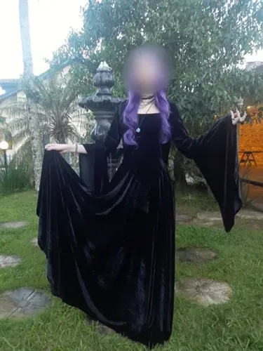 Vestido Medieval Veludo Perfeito