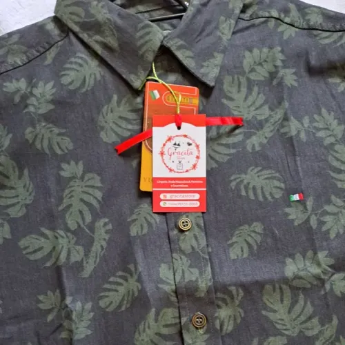 Camisa Estampada em Algodão Flamê