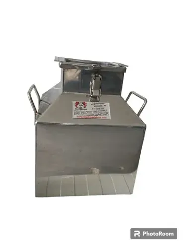 Galão/ Lata 20 ou 10 Litros Inox Modelo Quadrada Escoar Oleo Fritadeira