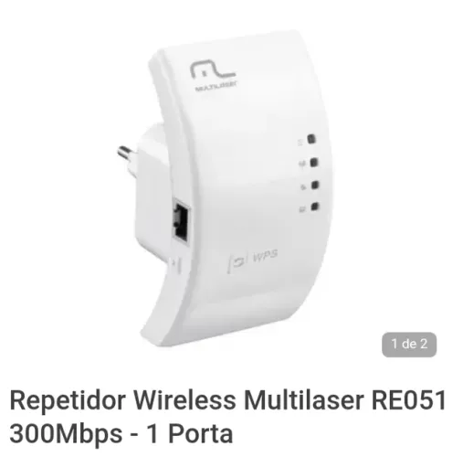 Roteador repetidor wi fi Multilaser 300 mbps