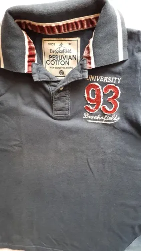 Camisa Infantil Polo Marca Brooksfield tam 10 azul marinho - usada em bom estado