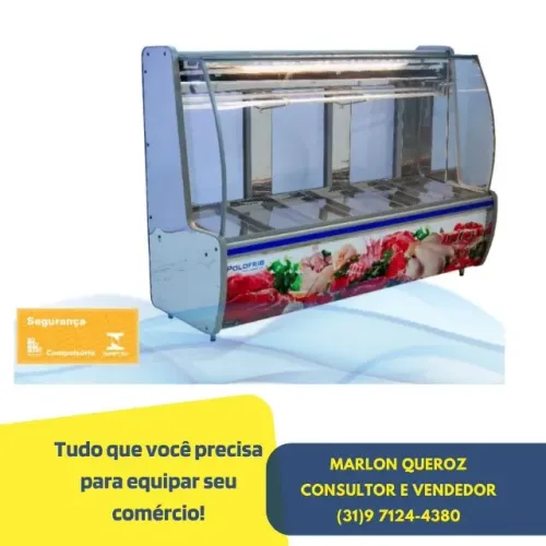 Balcão de Açougue Polo Frio Inox 2 metros