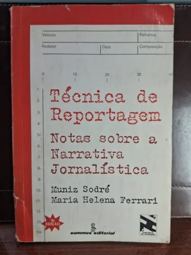 Técnica de Reportagem de Muniz Sodré e M.H Ferrarri em bom estado
