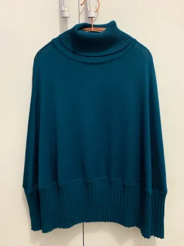 (TAM: P-M) MORENA ROSA TRICOT PONCHE PONCHO BATA