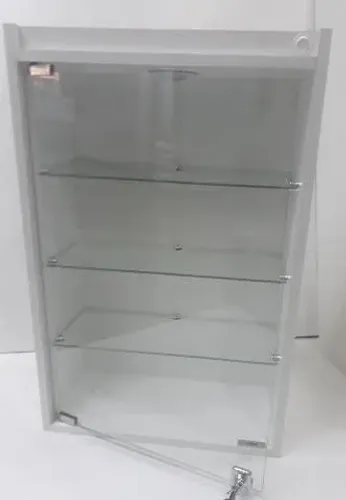 Vitrine MDF com Vidro e Led - 20 x 44 x 67cm Parede ou Balcão.