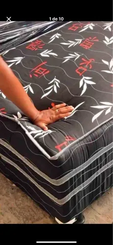 Cama box casal espuma de 5 cm selada confortável direto da fábrica
