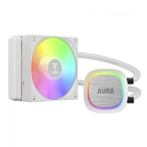 Water Cooler Gamdias Aura GL 120 V2 White 120mm ARGB Intel/AMD LGA 1700 / 2011 - WZetta