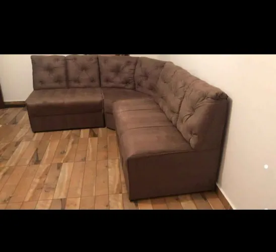 Sofá de Canto em Suede ENTREGA GRATUITA