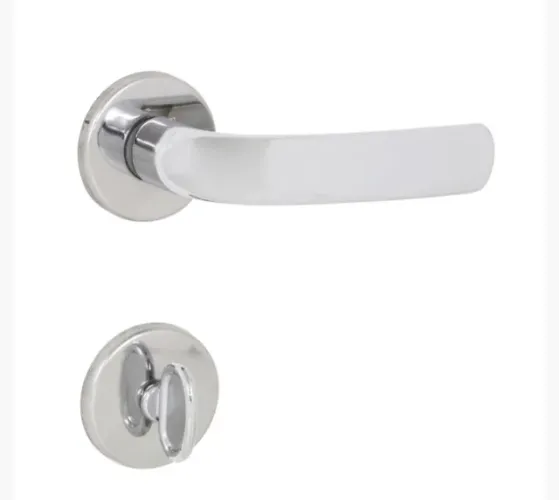 Fechadura Arouca para porta do banheiro cromada 40mm. Nova!