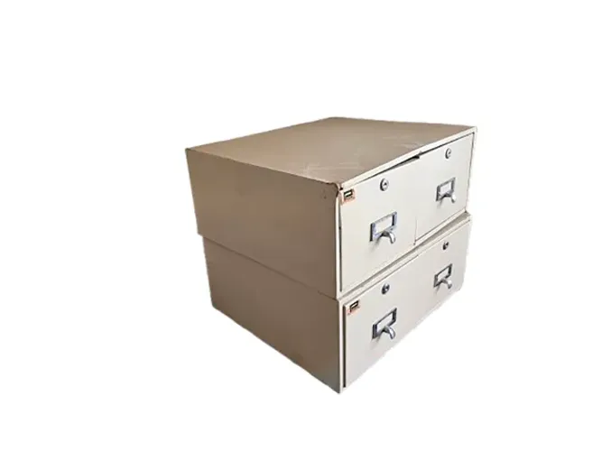 Arquivo Fichario de Ferro C/ 2 Gavetas 52x43x20 Antigo