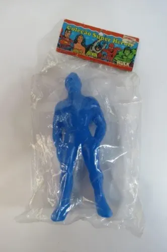 BRINQUEDO ANTIGO de PLÁSTICO BOLHA - BONECO do SUPER HOMEM - Coleção Super Heróis 1983 - B