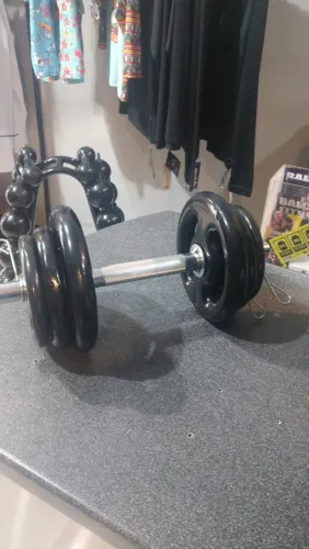 Kit Barras e anilhas Musculação