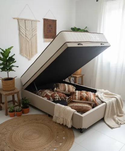 Cama Box Baú Casal Colchão Molas Ensacadas MELHOR PREÇO