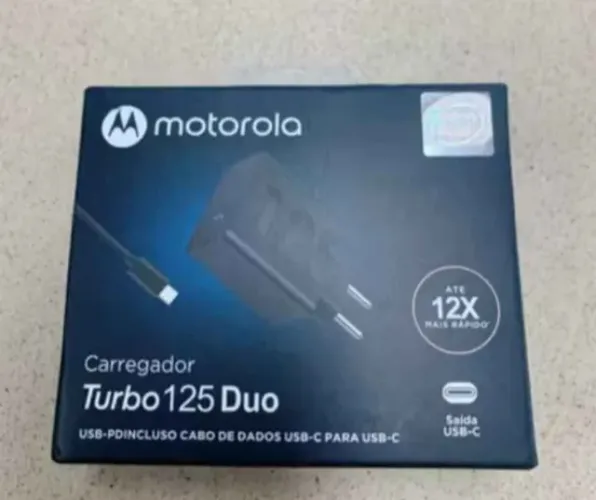 Carregador Motorola 125W Super Turbo Usb-c Para Usb-c