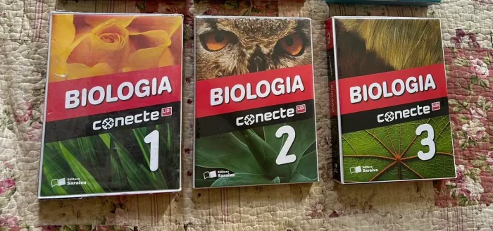 Livros De Biologia, Conecte. Volumes 1, 2 E 3. Editora Saraiva.