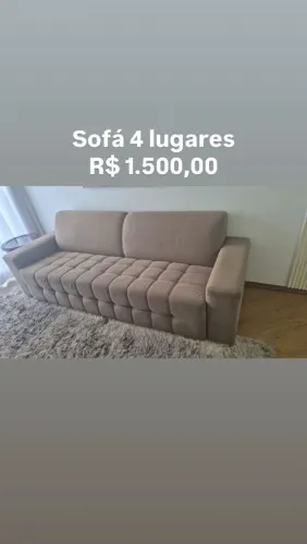 Sofá 4 lugares - Suede - 2,40 m