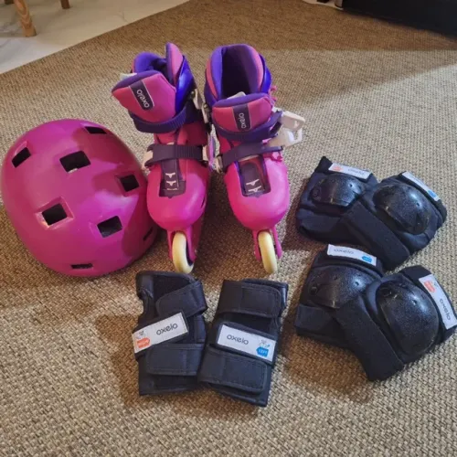 Kit Patinação Roller Play 3 Girl Pink - tam. 28/30