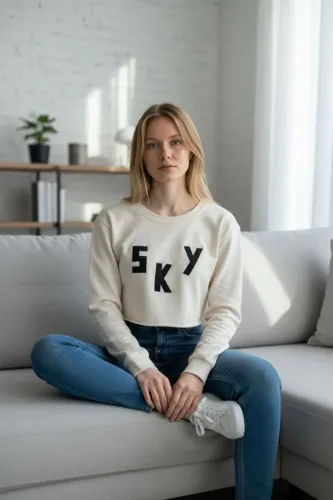 Cropped Top manga longa - tam. P