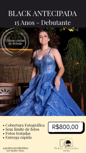Cobertura fotográfica 15 anos (Debutante) - BLACK ANTECIPADA