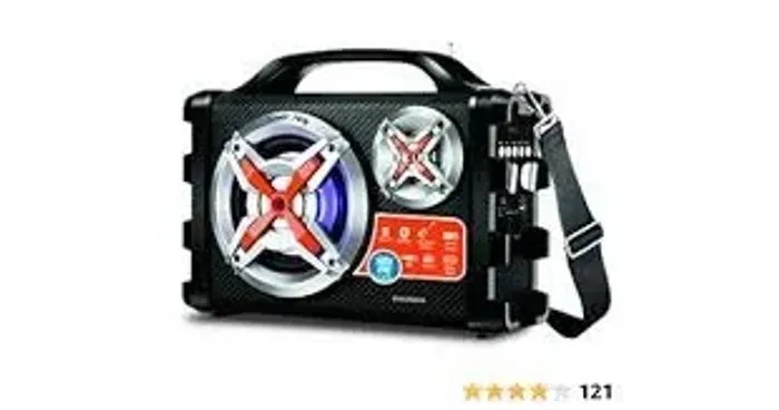 Caixa de som amplificada 100W RMS Mult Conect Thunder P10 Microfone, Radio Fm