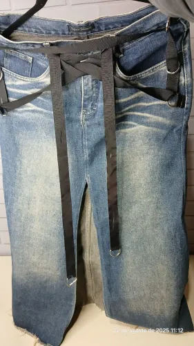 Saia Jeans Com Fenda Frontal Tamanho: 42