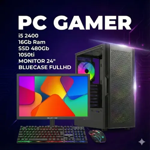 PC Gamer Intel Core i5 2400, 16Gb, GTX 1050ti, SSD 480Gb - Novo Loja Coimbra Computadores