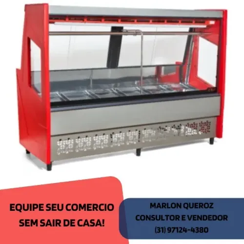 Balcão de Carne 2m Vermelho Polar 127v
