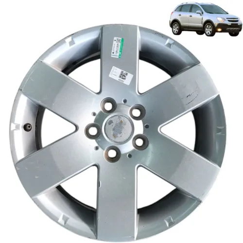 Roda Aro 17 Avulsa Gm Captiva Sport 2.4 2010 2011 5x114,3 Cinza Claro