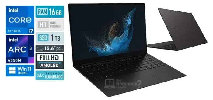 Notebook Samsung Galaxy Book 2 Pro