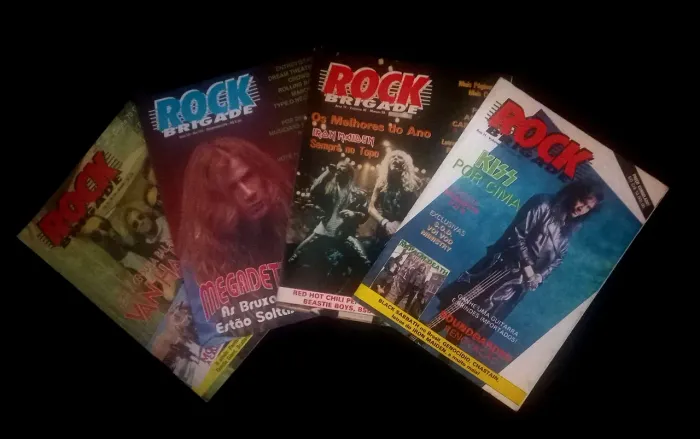 Lote 4 Revistas Rock Brigade n. 73, 80, 101 e 106 anos 90 colecionador