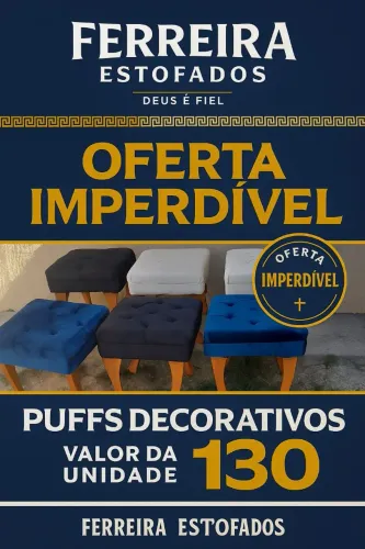 Puffs Decorativos - Oferta Imperdível