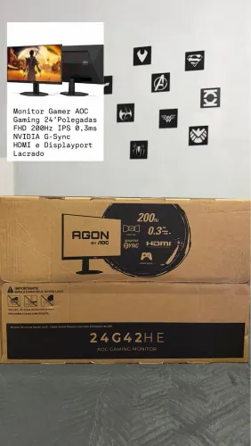 Monitor Gamer Aoc 24P 200hz - Lacrado
